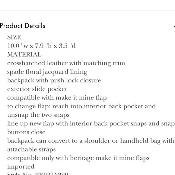 KATE SPADE MADDIE CONVERTIBLE BACKPACK main image 8